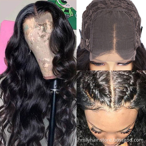 Swiss Virgin Cuticle Aligned Hair Lace Front Wig With Baby Hair 100% Raw Brazilian Body Wave Human Hair Lace Closure Wig